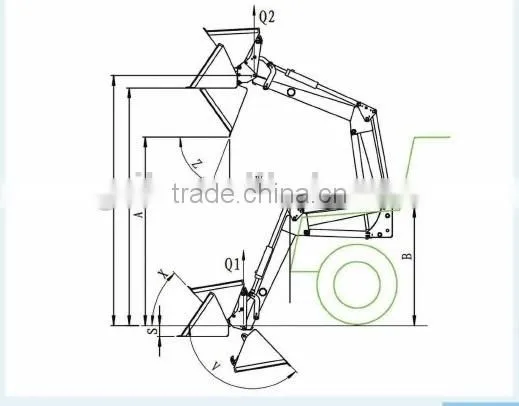 New Design Hydraulic Operating Good Quality Tractor Use Back Hoe Digger Excavator With Swing 180 Degree photo-6