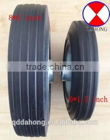 8*2inch,6*1.5inch Rubber Wheel With Ball Bearing photo-2