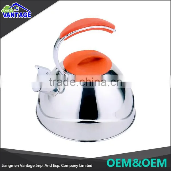 Wholesale Color Coating Whistling Kettle Bright Polishing Stainless Steel Tea Kettle photo-6