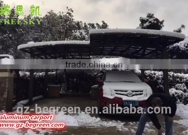 Wrought Iron Metal Gazebo Outdoor Waterproof Car Packing Cover Garage Carport Canopy With Polycarbonate Roofing Sheet photo-3