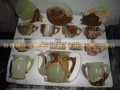 Buy Cheap NATURAL COLOR ONYX TEA SETS HANDICRAFTS photo-3