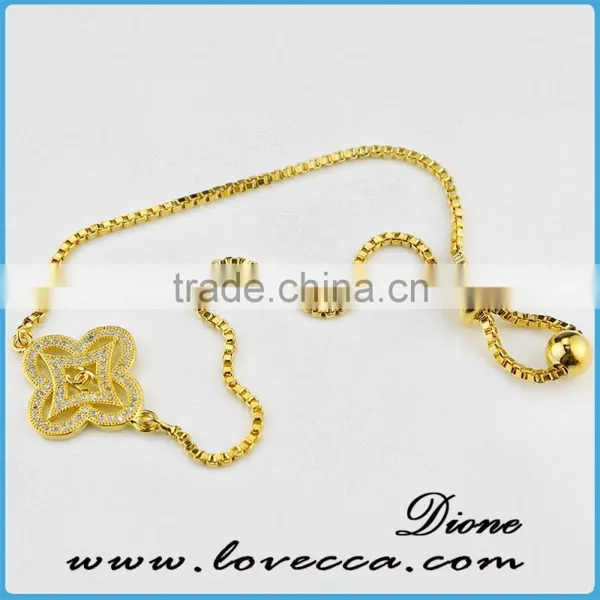 18/24K Gold Platinum Girls Gift Cubic Zirconia Diamond Cross Bracelet photo-5