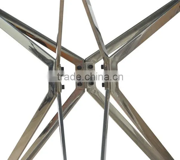 KD Package Stainless Steel Metal Base Glass Top Coffee Table photo-4