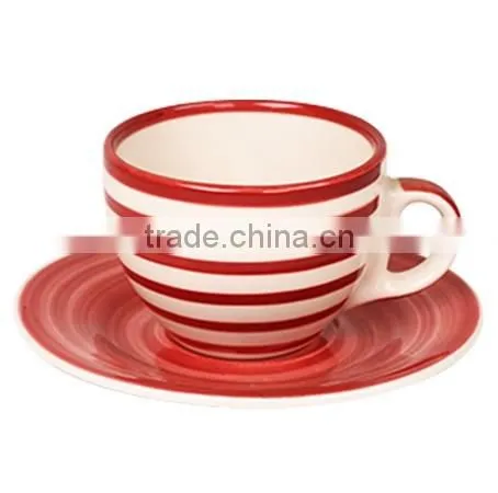 Mint Green Handpainted Tea Cup and Saucer Wholesale photo-2