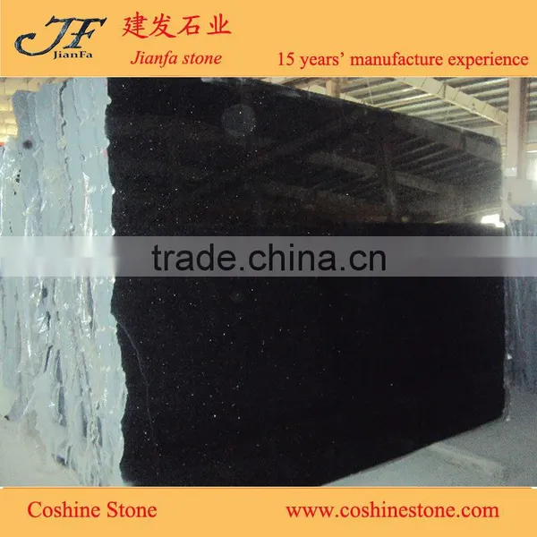Idian Black Galaxy Granite Gangsaw Big Slabs for Lowes Bathroom Countertops photo-3