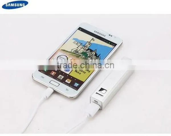 Mini Rechargeable 2600mAh Cuboid Shape Portable Metal Sales Promotion Gift Power Bank photo-2