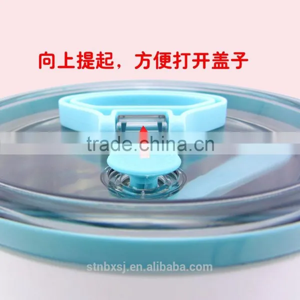 0.9LBig Size Stainless Steel Inner Heated Bento Round Shape Lunch Box photo-2