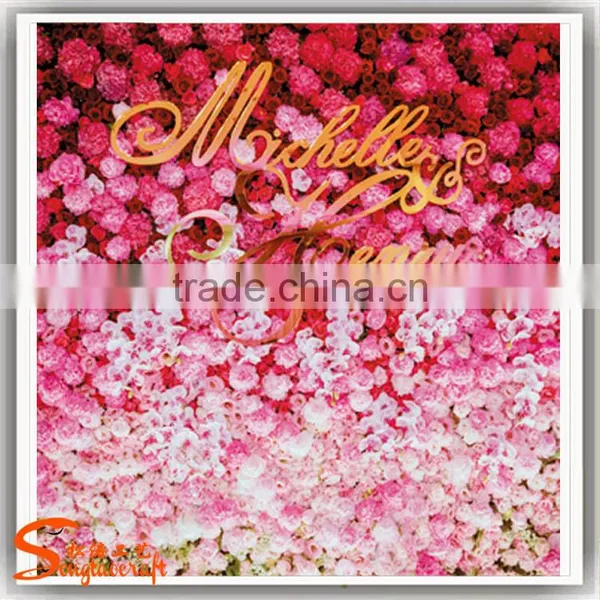 All Kinds of Flowers Mixed With Artificial Flower Wall for Decorative photo-4
