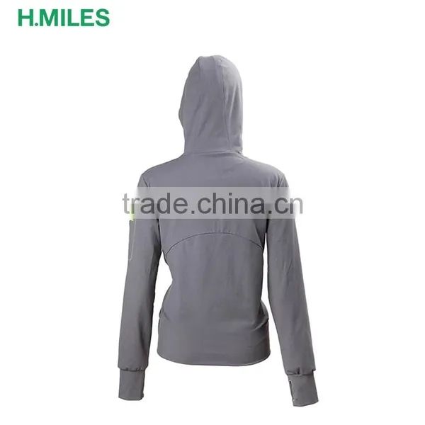 OEM Ladies Long Sleeve Outer Sports Hoody Running Jacket photo-2