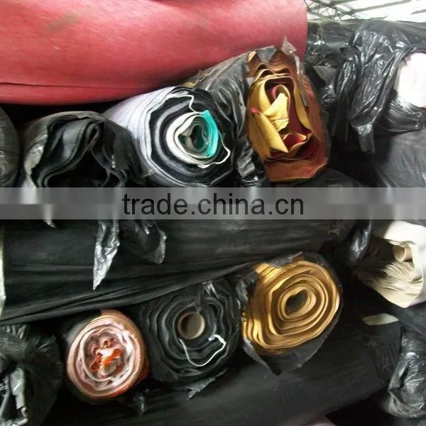 Very Cheap Price of PVC Artificial Leather Stocklots for Sofa,furniture and Bag Usage photo-3