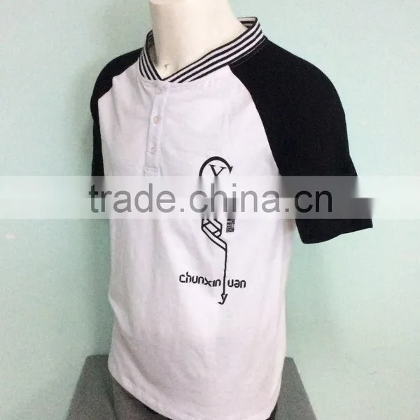 2016 JXY Hit Color T-shirt With Strip Collar For Man photo-5