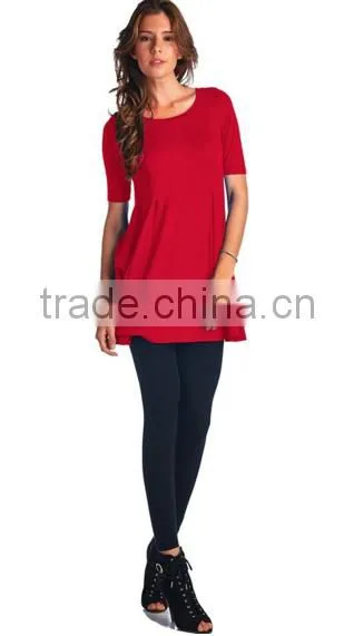 Fashion Womens Clothes Short Sleeve Swing Dress Tunic Tops for Women 2016 photo-4