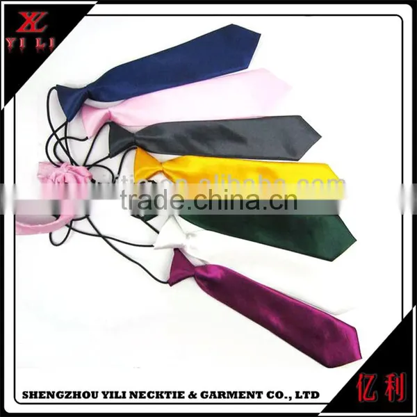 Monochrome Short School Polyester Printed Kid's Necktie photo-2