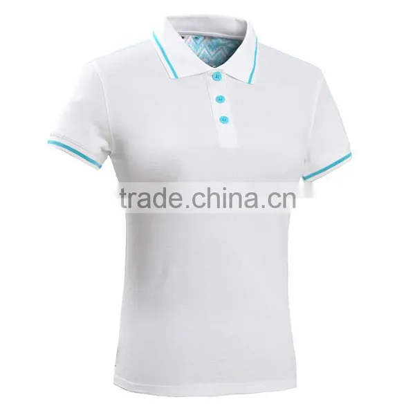 Hot Sale Custom New Design Collar Blank Plain Polo T Shirts For Women photo-5