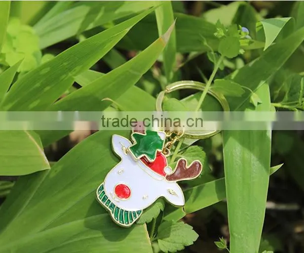 Charm Christmas Gift Box Deer Keychain Keyring Enamel Key Chain Pendant photo-6