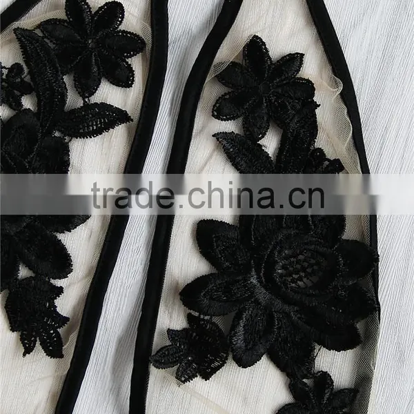 Flower Embroidery Hot Women Transparent Sexy One Piece See Through Swimwear Bathing Suit photo-5