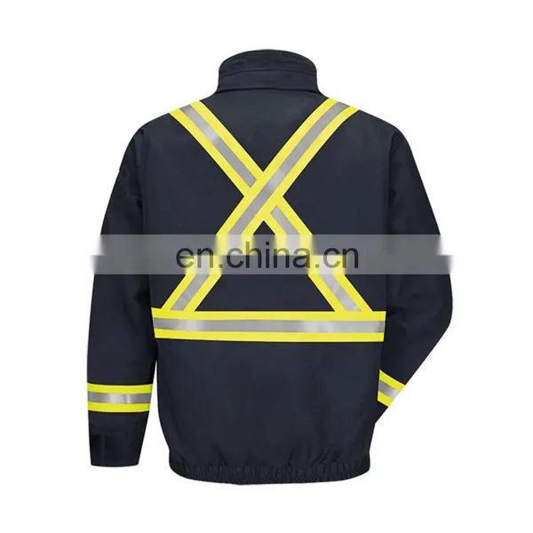 Nomex IIIA Aramid Flame Retardant High Visibility Winter Jacket Workwear Uniforms With Reflective Tapes photo-2