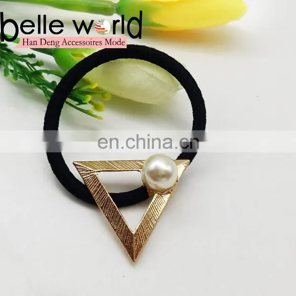 Triangle Hollow Elastic Hair Ponytail Holder Band