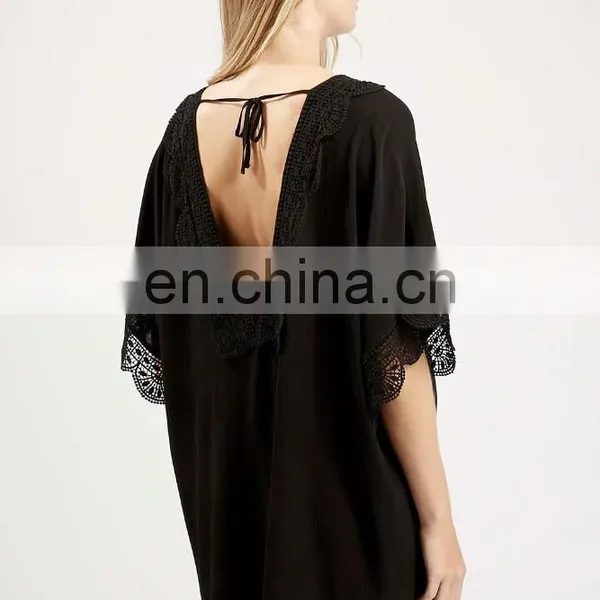 Lace Trim Kaftan Max Fashion Maternity Shirts photo-4
