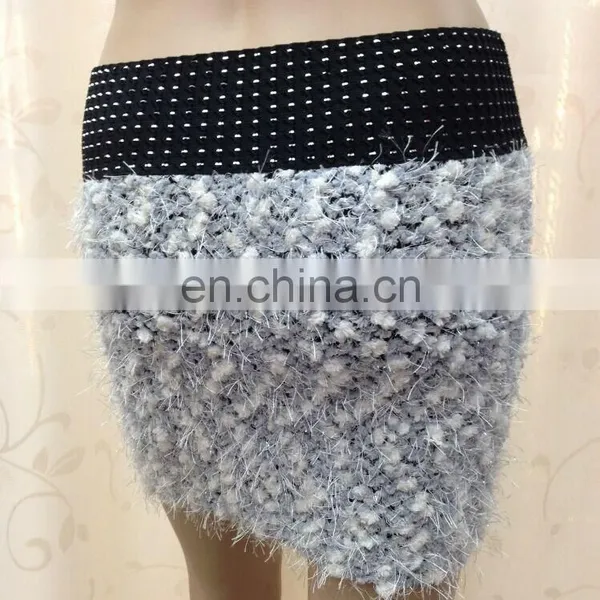 High Wrap Waist Slim Hip Mini Short Knitted Elastic Skirts Pattern photo-3