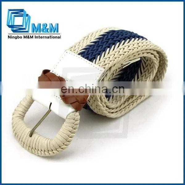 Fashion Leather Braided Belt For Women Full Grain Leather Belt