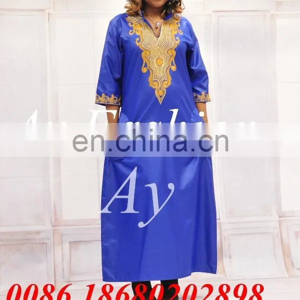 Hot Sale African Bazin Riche Styles Women Dresses With Embroidery photo-4