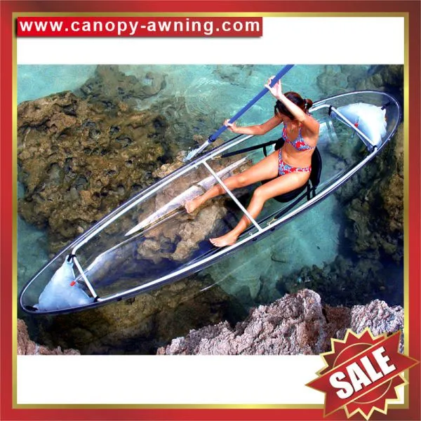 Sea River Lake Ocean Crystal Polycarbonate Transparent Invisible pc Clear Fishing Sailing Boat Kayak Canoe for Sale photo-2