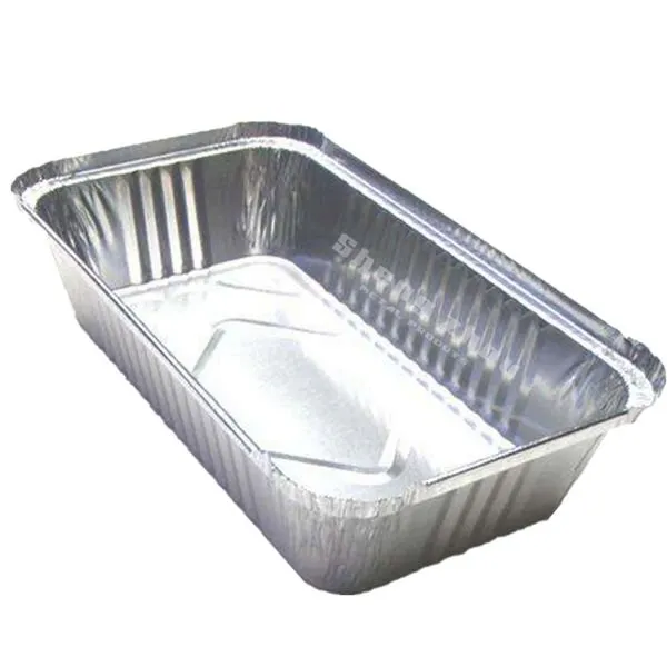 Aluminum Pans Large, Aluminum Disposable Pans (1000 ML), Foil Pans for Freezing, Cooking, Heating, Storing, Prepping Food [100 Pack]