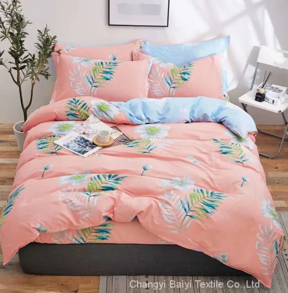 Printed Bed Sheet Fabric 100 Percent Polyester Microfiber Fabric for Bedsheets /mattress Cover photo-4
