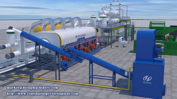 2024 Fully Automatic Waste Tire Plastic Pyrolysis Machine Continuous Production for Tire Plastic to Fuel Oil Plant photo-5