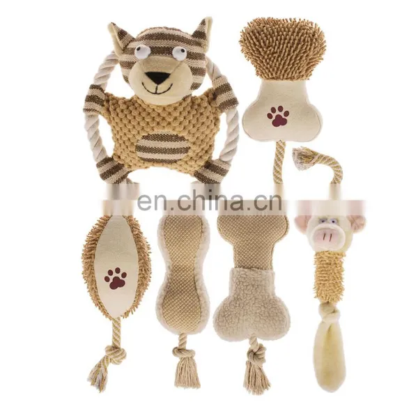 Wholesale Eco Friendly Custom Squeaker Organic Private Label Designer Pack Set Small Handmade Stuffed Pet Dog Plush Toy photo-2