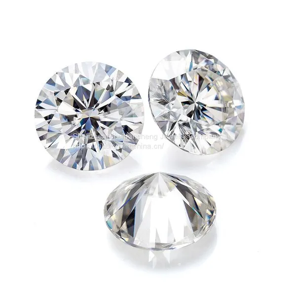 0.1CT to 7CT D color FL round brilliant cut moissanite diamond stone test positive lab synthetic diamond with a waist code and certificate
