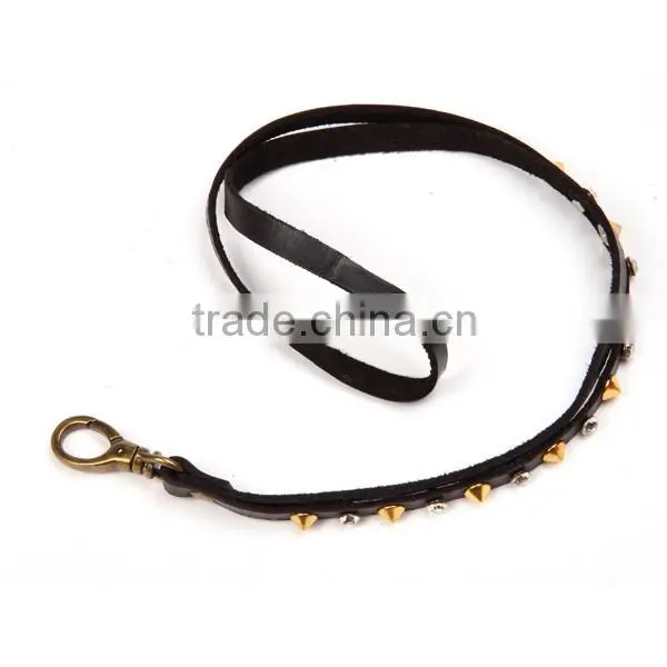 New Arrival pu Brown Key Holders Strap Hang Around Neck Cheap Custom Leather Key Chain photo-3