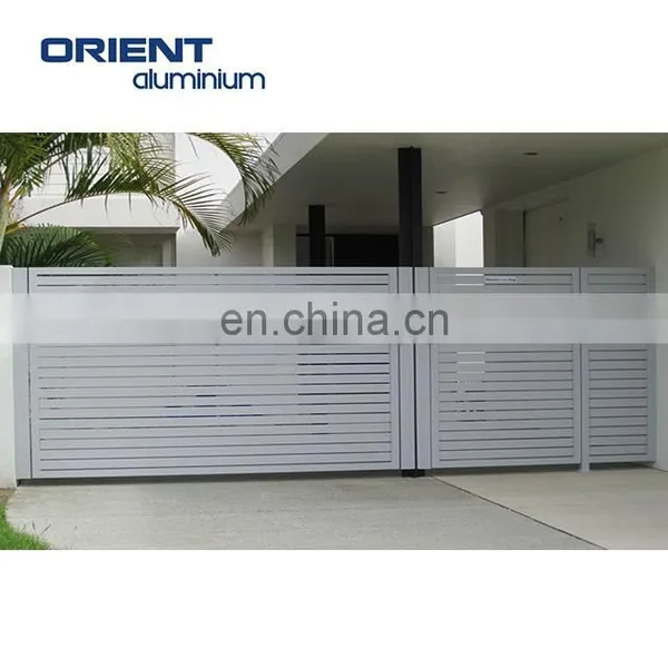 Hottest Sale Wood Grain Aluminium Slat Fence Gate