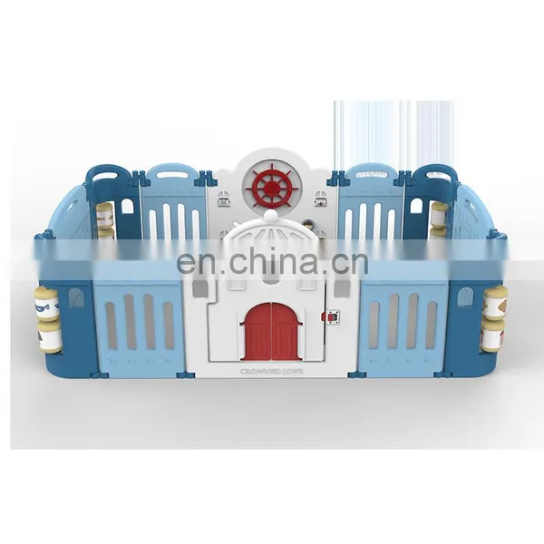 Indoor Children Portable Safety Baby Fence Kids Removable Cheap Play Yard Plastic Baby Playpens for Playground photo-3