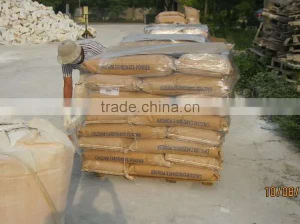 Calcium Carbonate Coated Acid Stearic 0.7-1%, Super Fine 98% CaCO3 Use for Plastic, Rubber