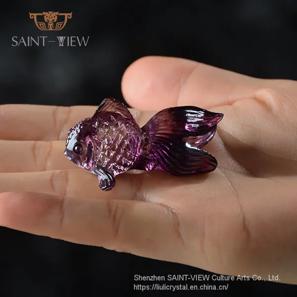 Liuli Crystal Art Lotus Leaf Incense Plate for Tea Table Decorative Accessory photo-2