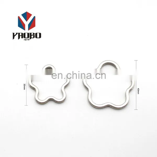 Finely Processed Stainless Steel Custom Shape Keychain Split Keyrings For Case photo-2