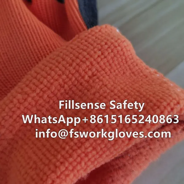 7gauge Polyester Loop Napping Shell Winter Thermal Latex Coated Gloves photo-4