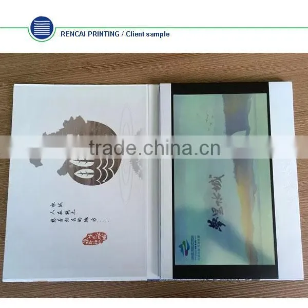 2016 China New Business Gift Paper Crafts Invitation Card 7 Inches Lcd Video Brochure photo-4