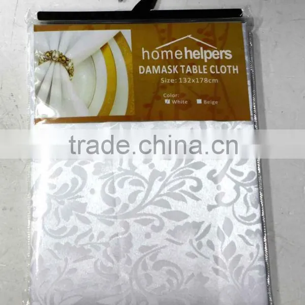 1PC Hot Selling Cheap 100% Polyester Solid Damask Table Cloth Quality Choice photo-2