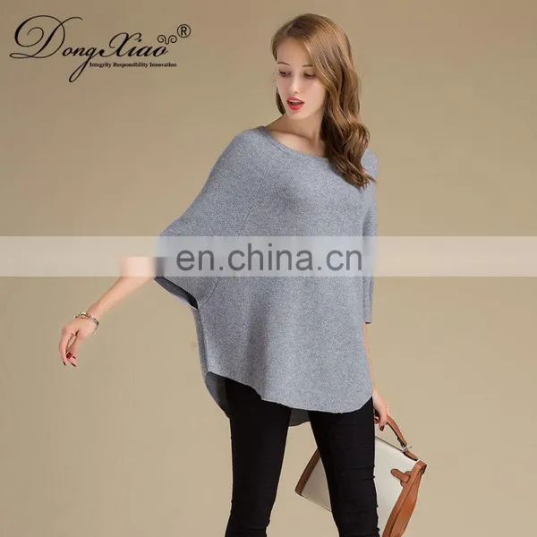 Luxury Pure Cashmere Women's Sweater Half Flare Sleeve Pullover Crew Neck Casual O-Neck Top Solid Style Autumn Season Front Logo photo-3