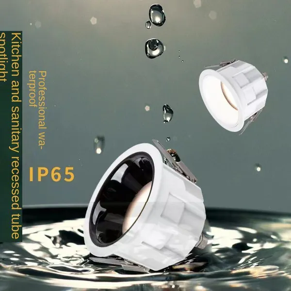 Bathroom Waterproof Tube Light, Anti Glare, Moisture-proof, and Anti Fog. Kitchen and Bathroom Embedded Ceiling Light, 7.5 cm