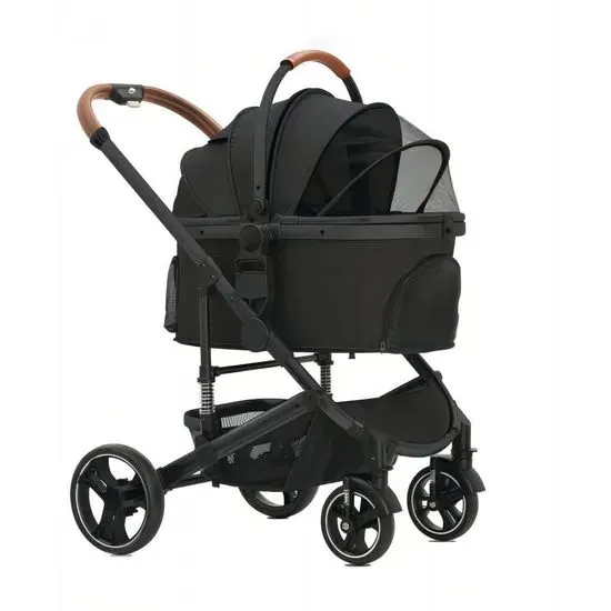 High Quality Foldable Aluminum Pet Carrier Stroller Easy to Use Dog Trolley Factory Direct photo-4