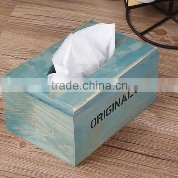 Solid Wood Craft Facial Tissue Box Made in China for Home Decoration photo-2
