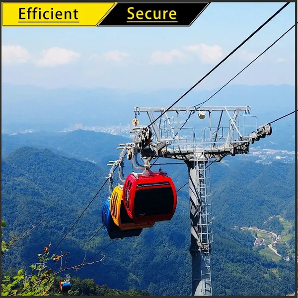 Dq Tourism Ropeway Cable Car Aerial Tramway Cabin Low-Noise Chairlift Weatherproof Seats Alpine Regions Speed Cableway System photo-5