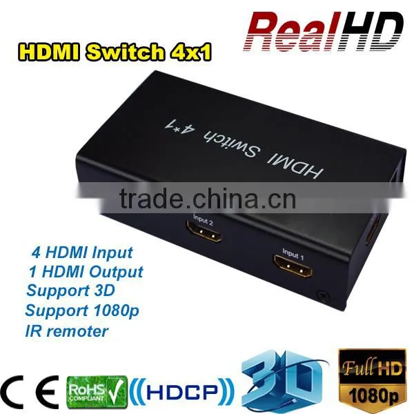 2016 Best Selling 4x1Mini V1.3 HDMI Switcher With IR & Power photo-2