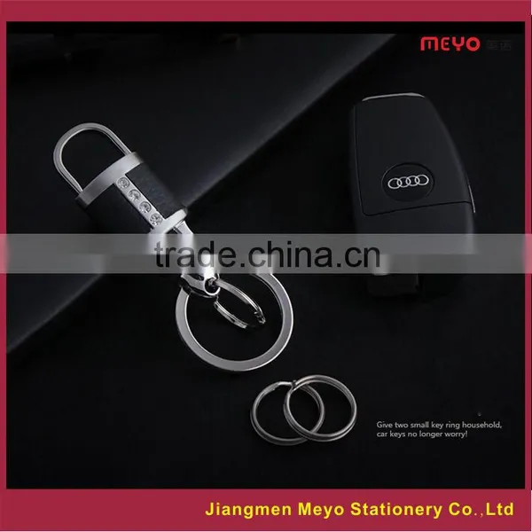Men's Promotional Gift, Genuine Leather Metal Keychain,key Chains Gift,new Products 2015 photo-5