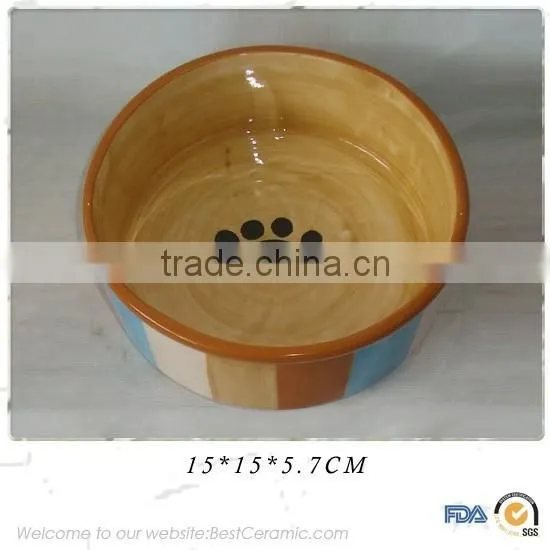 2015 Lovely Footprint Design Ceramic Pet Bowls,ceramic Dog Bowls,ceramic Cat Bowl photo-5