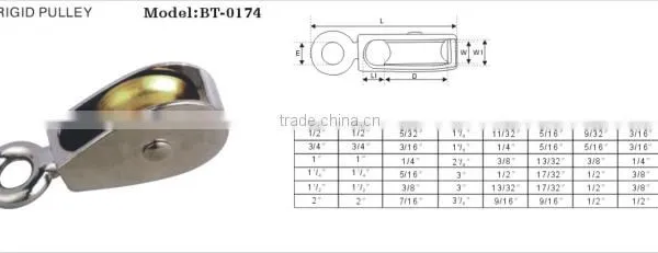 Top Quality Stainless Steel Single Rigid Pulley for Rope photo-2